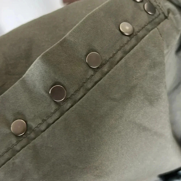 DYNAMITE KAKI GREEN ARMY MINI BACK ZIPPER DRESS SIZE XS - Picture 6 of 14